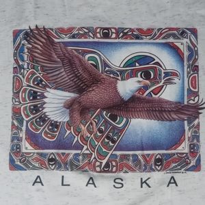 vintage deadstock single stitch Bald Eagle Alaska Totem souvenir t shirt animal